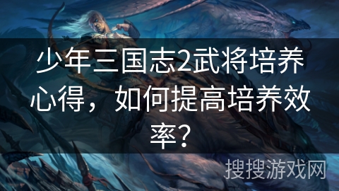 少年三国志2武将培养心得，如何提高培养效率？