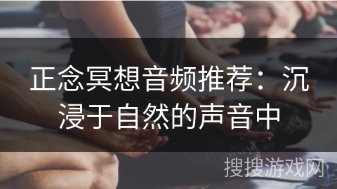 正念冥想音频推荐：沉浸于自然的声音中