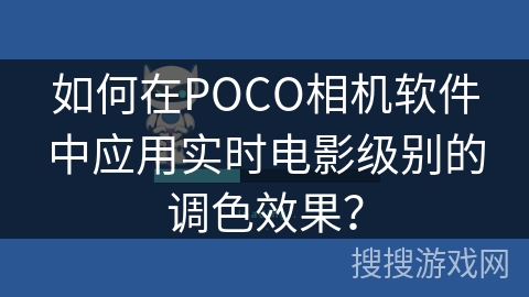 如何在POCO相机软件中应用实时电影级别的调色效果？