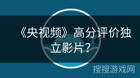 《央视频》高分评价独立影片？