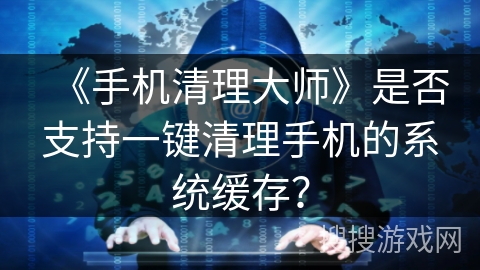 《手机清理大师》是否支持一键清理手机的系统缓存？