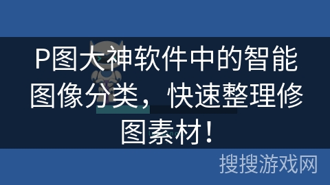 P图大神软件中的智能图像分类,快速整理修图素材! P图大神软件中的智能图像分类,快速整理修图素材!