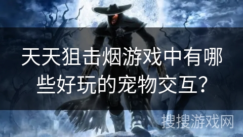 天天狙击烟游戏中有哪些好玩的宠物交互？