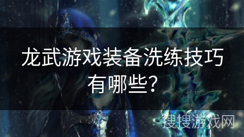 龙武游戏装备洗练技巧有哪些？