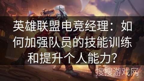 英雄联盟电竞经理：如何加强队员的技能训练和提升个人能力？