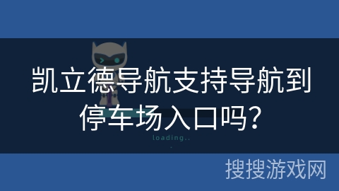 凯立德导航支持导航到停车场入口吗？