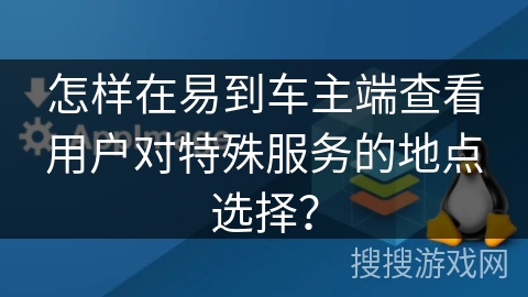 怎样在易到车主端查看用户对特殊服务的地点选择？