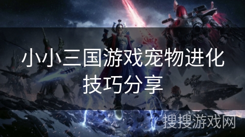 小小三国游戏宠物进化技巧分享