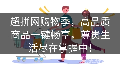 超拼网购物季，高品质商品一键畅享，尊贵生活尽在掌握中！