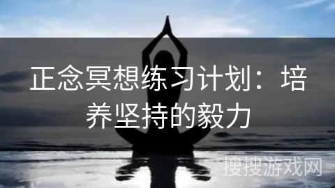 正念冥想练习计划：培养坚持的毅力