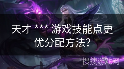 天才 *** 游戏技能点更优分配方法？