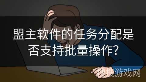 盟主软件的任务分配是否支持批量操作？
