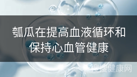 瓠瓜在提高血液循环和保持心血管健康