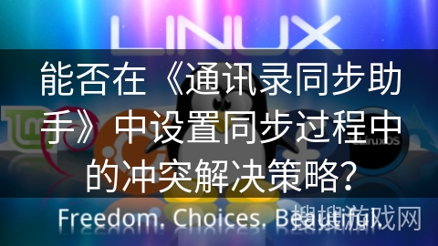 能否在《通讯录同步助手》中设置同步过程中的冲突解决策略？