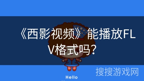《西影视频》能播放FLV格式吗？