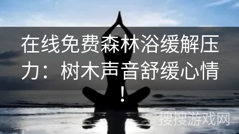 在线免费森林浴缓解压力：树木声音舒缓心情！