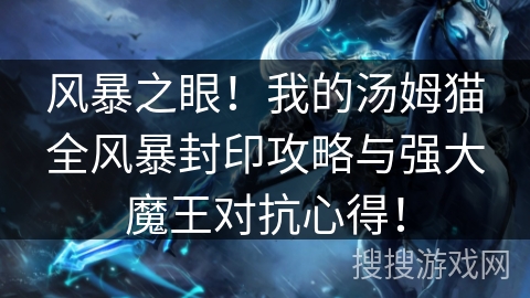 风暴之眼！我的汤姆猫全风暴封印攻略与强大魔王对抗心得！