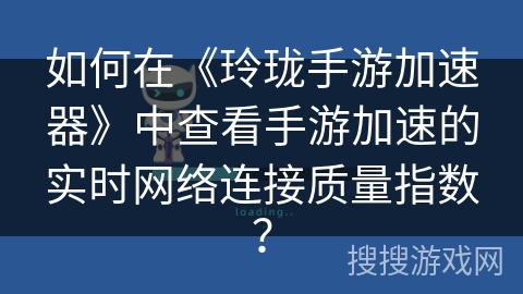 如何在《玲珑手游加速器》中查看手游加速的实时网络连接质量指数？