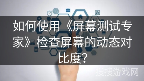如何使用《屏幕测试专家》检查屏幕的动态对比度？