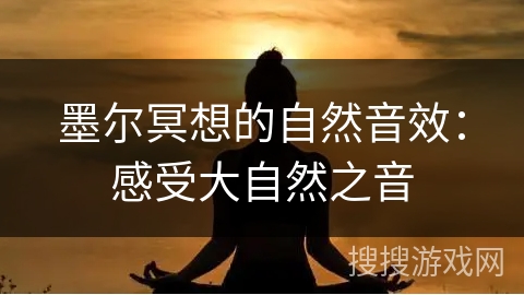 墨尔冥想的自然音效:感受大自然之音 墨尔冥想的自然音效:感受大自然之音