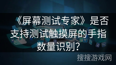 《屏幕测试专家》是否支持测试触摸屏的手指数量识别？