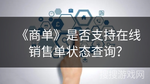 《商单》是否支持在线销售单状态查询? 《商单》是否支持在线销售单状态查询?