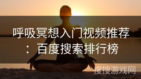 呼吸冥想入门视频推荐：百度搜索排行榜