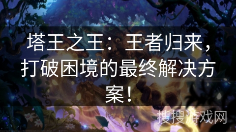 塔王之王：王者归来，打破困境的最终解决方案！