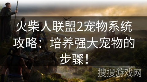 火柴人联盟2宠物系统攻略:培养强大宠物的步骤! 火柴人联盟2宠物系统攻略:培养强大宠物的步骤!