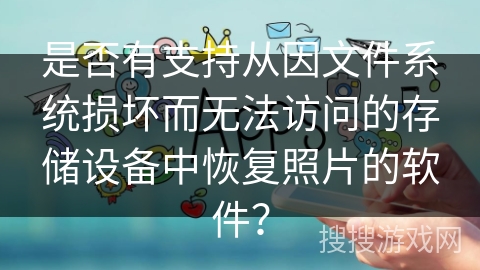 是否有支持从因文件系统损坏而无法访问的存储设备中恢复照片的软件？