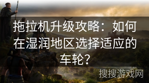 拖拉机升级攻略：如何在湿润地区选择适应的车轮？