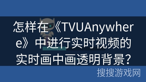 怎样在《TVUAnywhere》中进行实时视频的实时画中画透明背景？