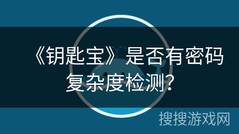 《钥匙宝》是否有密码复杂度检测？