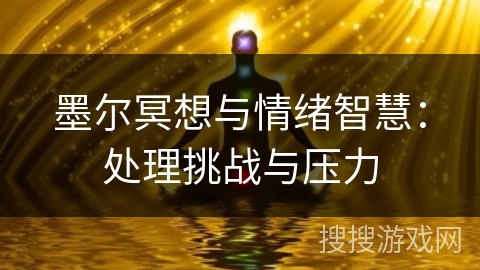 墨尔冥想与情绪智慧:处理挑战与压力 墨尔冥想与情绪智慧:处理挑战与压力