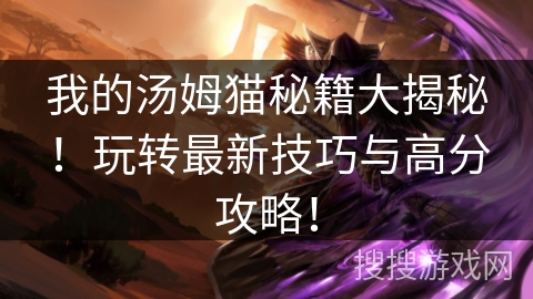 我的汤姆猫秘籍大揭秘！玩转最新技巧与高分攻略！
