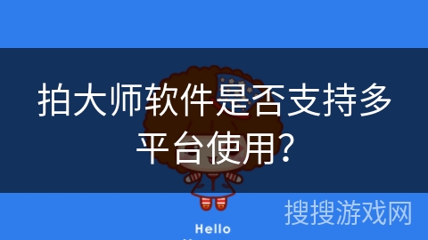 拍大师软件是否支持多平台使用? 拍大师软件是否支持多平台使用?