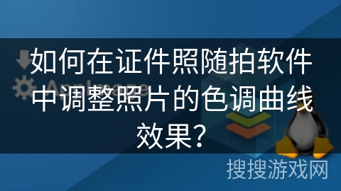 如何在证件照随拍软件中调整照片的色调曲线效果? 如何在证件照随拍软件中调整照片的色调曲线效果?