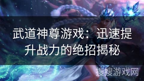 武道神尊游戏：迅速提升战力的绝招揭秘