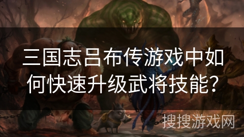 三国志吕布传游戏中如何快速升级武将技能？