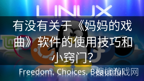 有没有关于《妈妈的戏曲》软件的使用技巧和小窍门？