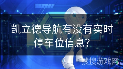 凯立德导航有没有实时停车位信息？