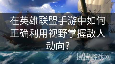 在英雄联盟手游中如何正确利用视野掌握敌人动向? 在英雄联盟手游中如何正确利用视野掌握敌人动向?