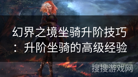 幻界之境坐骑升阶技巧：升阶坐骑的高级经验