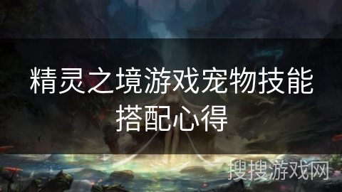 精灵之境游戏宠物技能搭配心得 精灵之境游戏宠物技能搭配心得