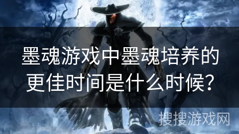 墨魂游戏中墨魂培养的更佳时间是什么时候？
