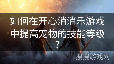 如何在开心消消乐游戏中提高宠物的技能等级？