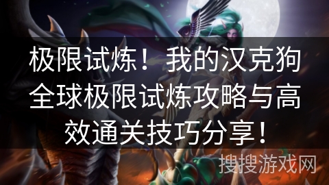 极限试炼！我的汉克狗全球极限试炼攻略与高效通关技巧分享！