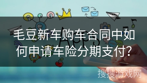 毛豆新车购车合同中如何申请车险分期支付？