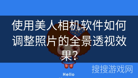 使用美人相机软件如何调整照片的全景透视效果？