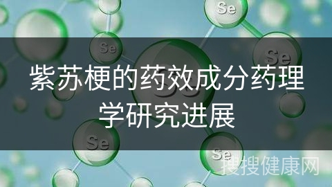 紫苏梗的药效成分药理学研究进展